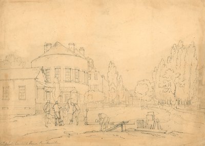 Old White Conduit House, Pentonville, London; skiss av English School