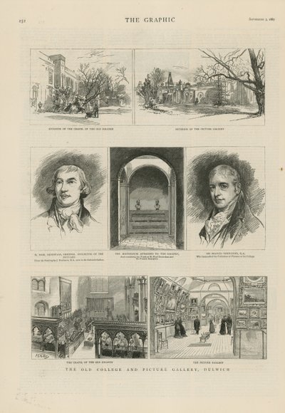 Gammalt college och bildgalleri i Dulwich av English School