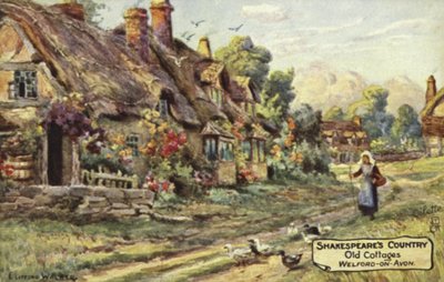 Gamla stugor, Welford-on-Avon, Warwickshire av English School