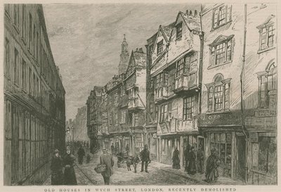 Gamla hus på Wych Street, London, revs nyligen av English School