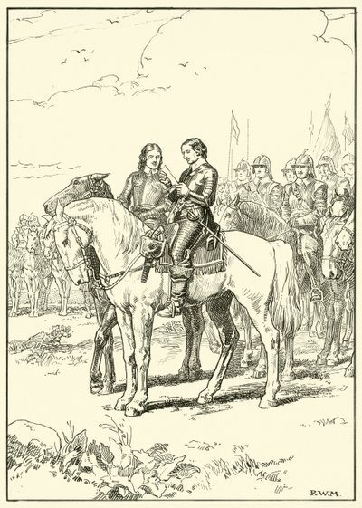 Oliver Cromwell (bläck på papper) av English School