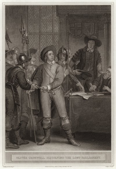 Oliver Cromwell upplöser det långa parlamentet av English School