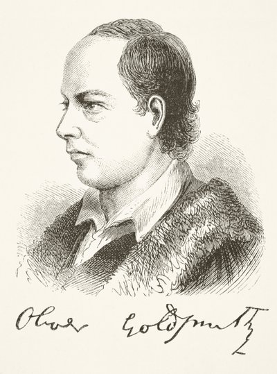 Oliver Goldsmith, ur "The National and Domestic History of England" av William Hickman Smith Aubrey (1858-1916), utgiven i London omkring 1890. av English School