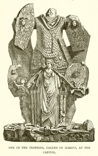 En av troféerna, Called of Marius, på Capitolium av English School