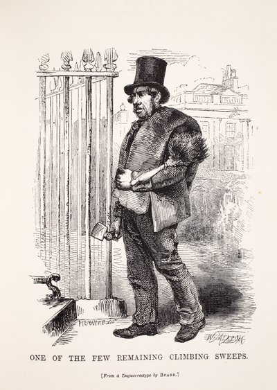 En av få kvarvarande sotare, från daguerreotypien av Richard Beard, illustration från London Labor och London Poor av Henry Mayhew, pub. 1862 av English School