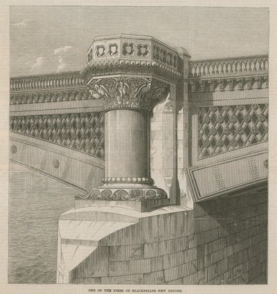 En av pirerna på Blackfriars nya bro av English School