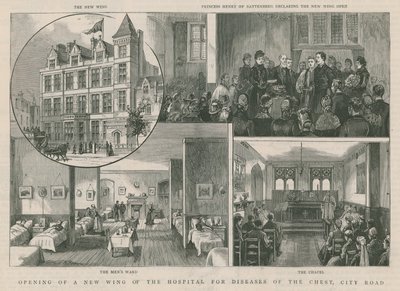 Öppnar en ny flygel av Hospital for Diseases of the Chest, City Road, London av English School