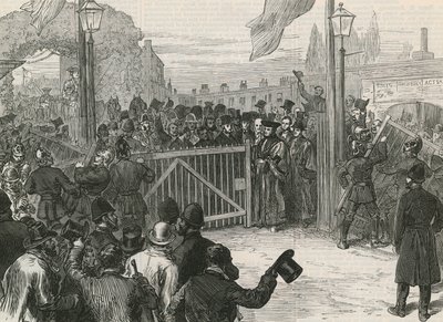 Öppnande av Kew Bridge utan avgift av English School