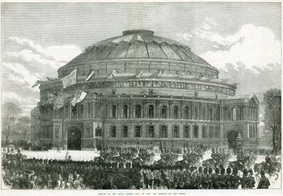 Invigning av Royal Albert Hall av drottning Victoria av English School