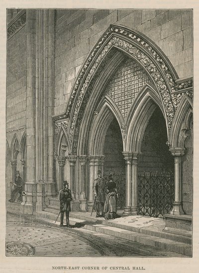 Invigning av Royal Courts of Justice: Nordöstra hörnet av Central Hall av English School