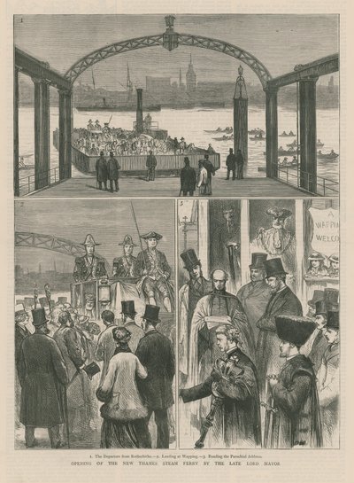 Invigning av den nya Thames ångfärjan av English School
