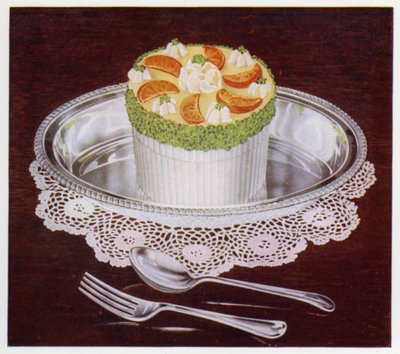 Orange soufflé (färg litho) av English School