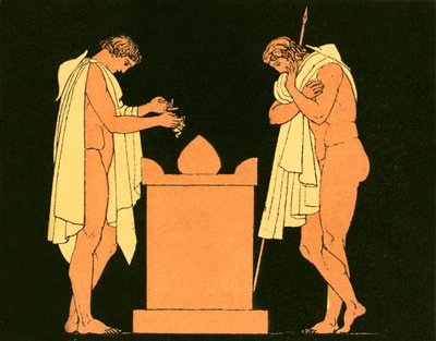 Orestes vid sin fars grav av English School
