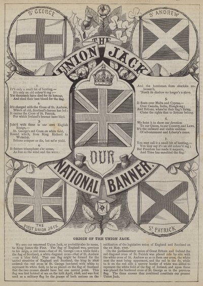 Union Jacks ursprung (gravyr) av English School