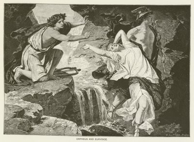Orfeus och Eurydike (gravyr) av English School