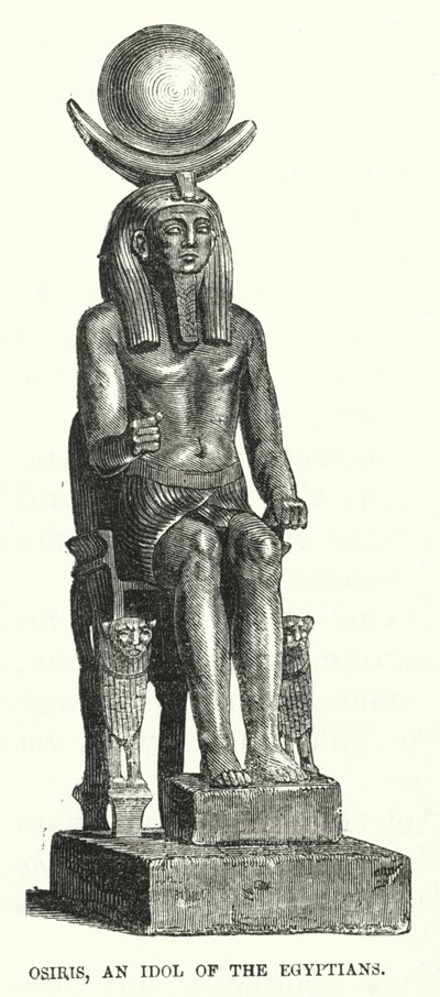 Osiris, en idol för egyptierna (gravyr) av English School