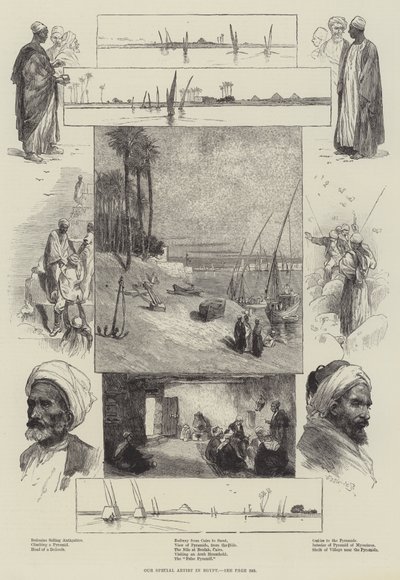 Vår speciella konstnär i Egypten (gravyr) av English School