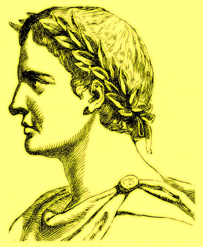 Ovidius Naso, illustration från The Illustrated History of the World, publicerad ca 1880 (digitalt förbättrad bild) av English School