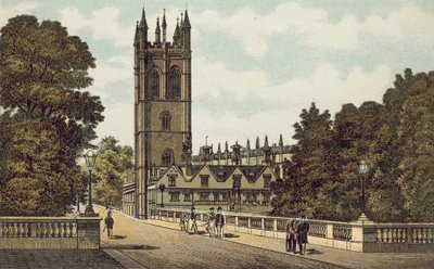 Oxford: Magdalen College (färglitografi) av English School