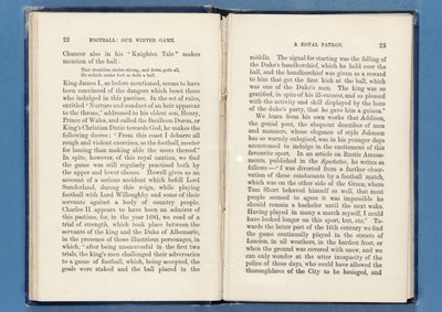 Sida från Football: Our Winter Game, av Charles W. Alcock, 1874 (se även 315143-4) av English School