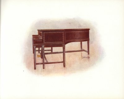 Sida från Steinway & Sons Art Catalog (färg litho) av English School