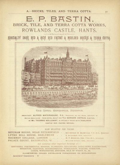 Sida från The Architects, Surveyors and Engineers Compendium 1892 av English School