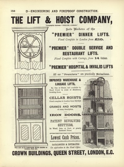 Sida från The Architects, Surveyors and Engineers Compendium 1892 av English School
