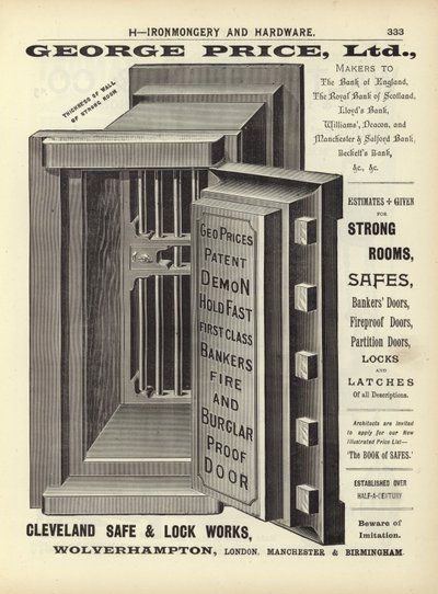 Sida från The Architects, Surveyors and Engineers Compendium 1892 av English School