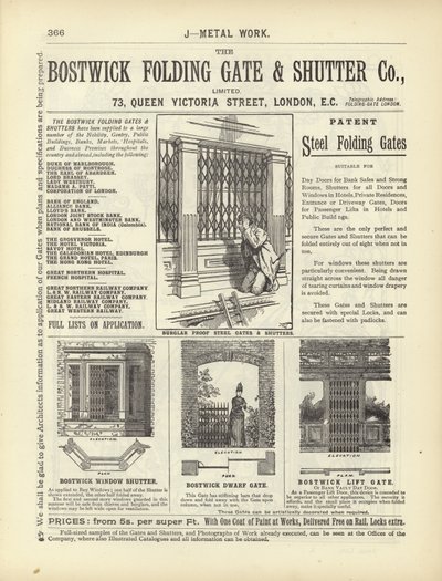 Sida från The Architects, Surveyors and Engineers Compendium 1892 av English School