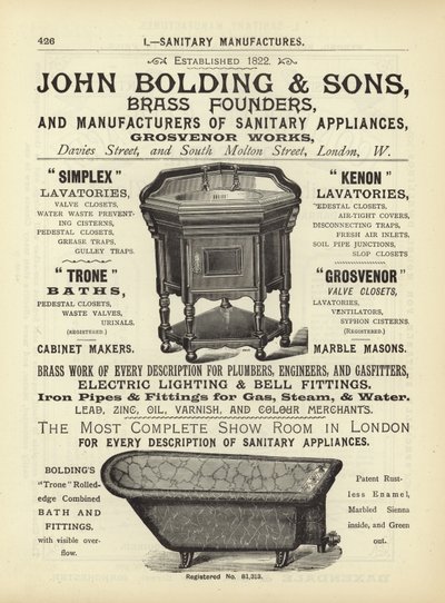Sida från The Architects, Surveyors and Engineers Compendium 1892 av English School