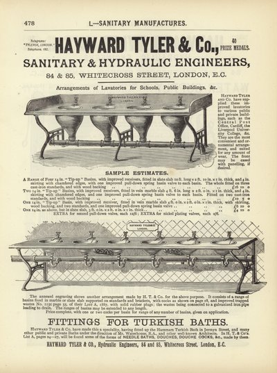 Sida från The Architects, Surveyors and Engineers Compendium 1892 av English School