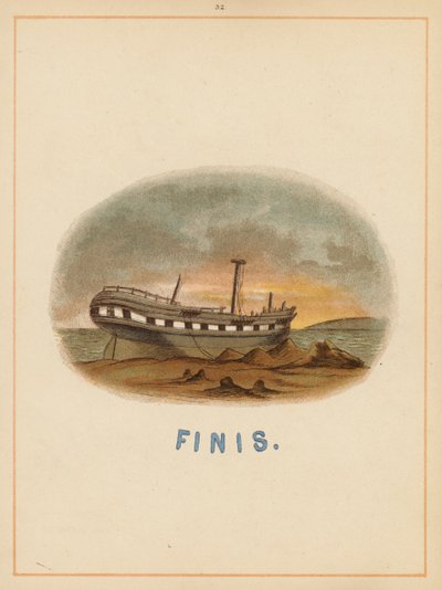 Sida ur The Boats of the World, slutet av 1800-talet (färglitografi) av English School