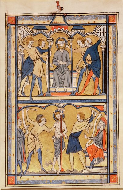 Sida från en psalter, ca 1270 (tempera på veläng) av English School