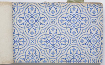 Seite aus einem Tapetenmusterbuch von English School