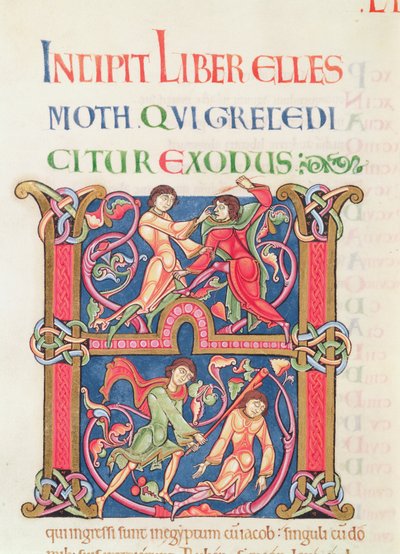 Sida från Winchester Bible, c.1150-80 (vellum) av English School