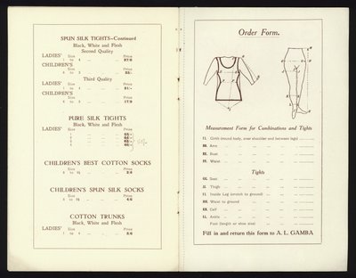 Sidor från katalogen över Gambas berömda Milan Toe Ballet Shoe (litho) av English School