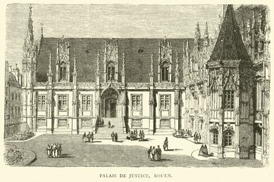Domstolsbyggnaden, Rouen, december 1870 av English School