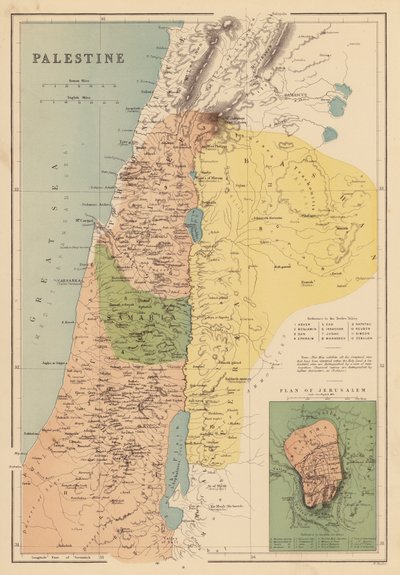 Palestina (färglitografi) av English School