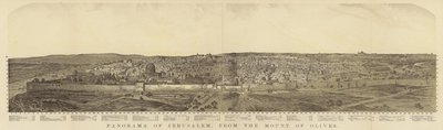 Panorama över Jerusalem från Olivberget av English School