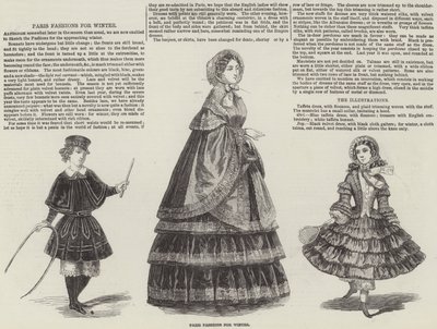 Paris Fashions for Winter (gravyr) av English School