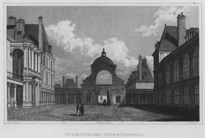 Paris, Fontainebleau, hedersdomstolen (gravyr) av English School