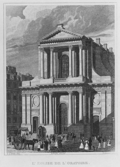 Paris, Oratoriets kyrka (gravyr) av English School