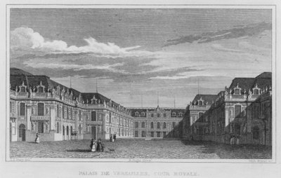 Paris, Palace of Versailles, Royal Court (gravyr) av English School