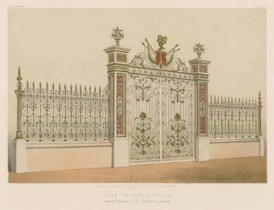 Park Entrance Gates av Mrs Kennard and Co, Falkirk och London av English School
