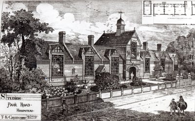 Park Road, Hampstead, från The Building News, 3 september 1880 av English School