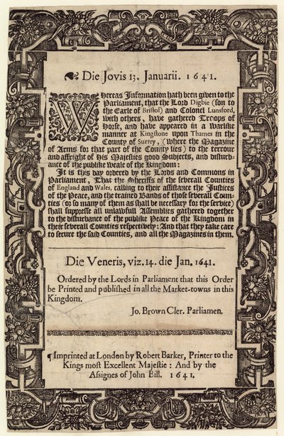 Riksdagsordning den 14 januari 1641 av English School