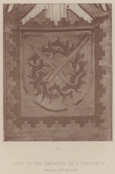 Del av Orphrey of a Chasuble, tysk av English School
