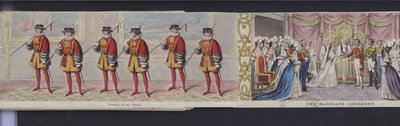 En del av panoramat av drottning Victorias äktenskap, ca 1840 (handfärgad akvatint) av English School