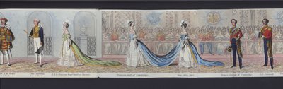 En del av panoramat av drottning Victorias äktenskap, ca 1840 (handfärgad akvatint) av English School