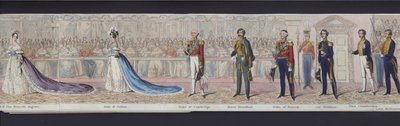 En del av panoramat av drottning Victorias äktenskap, ca 1840 (handfärgad akvatint) av English School